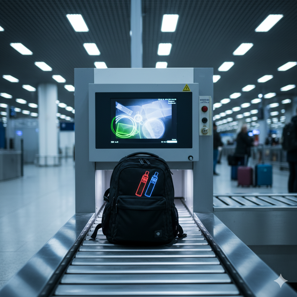 Airport X-ray security scanning for vape devices