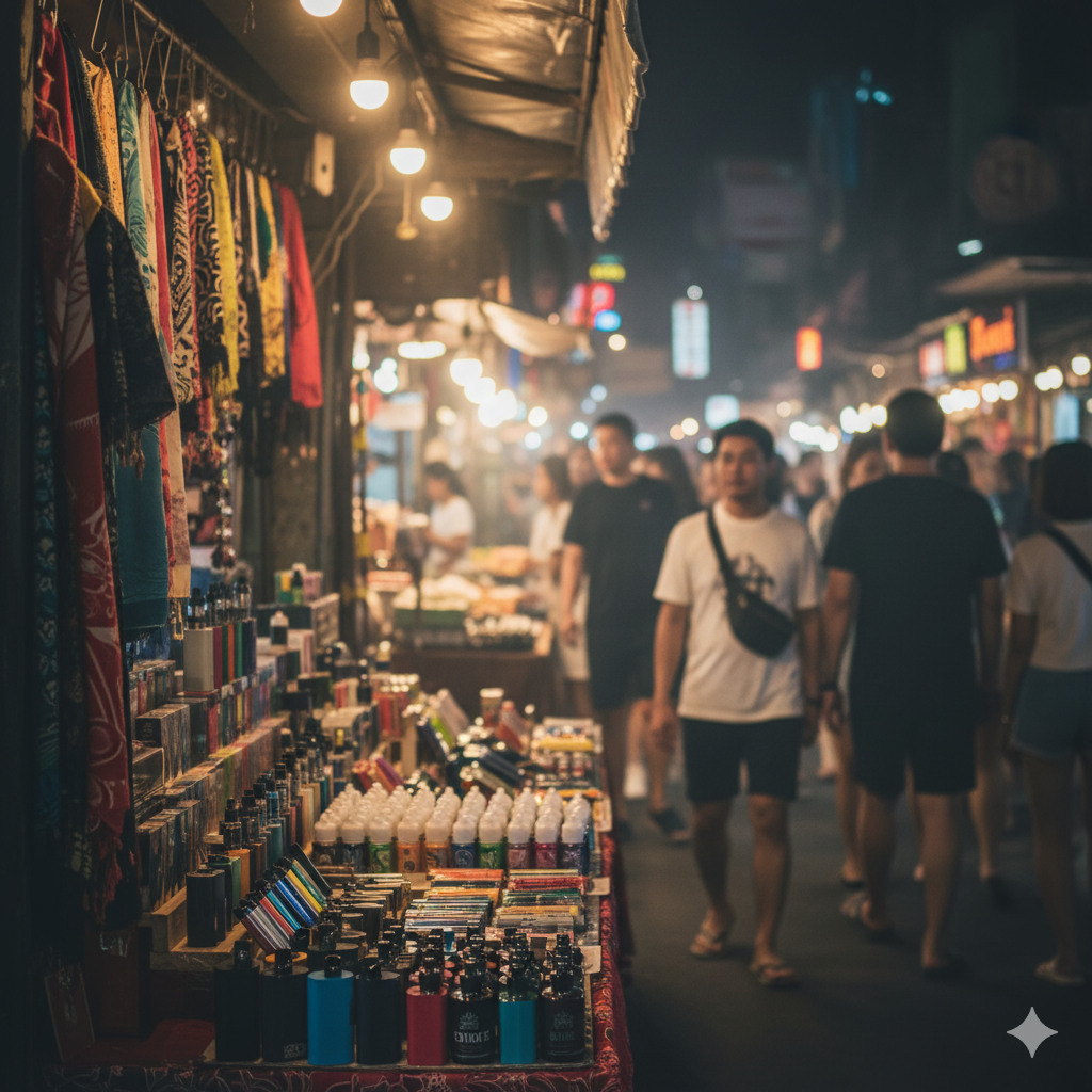 Vape products sold at Thai night market despite ban